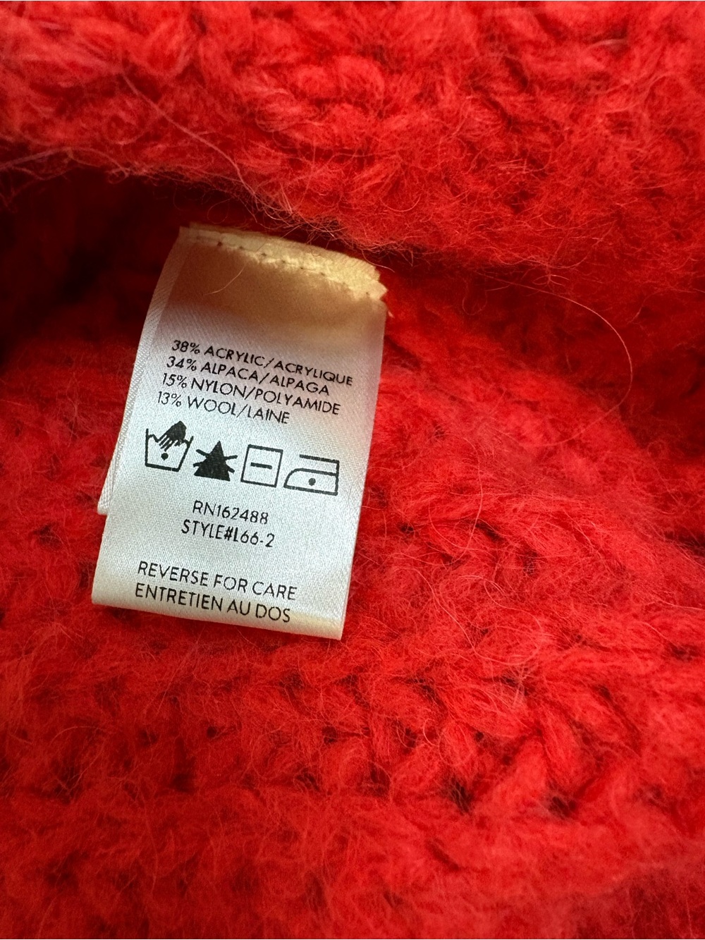 Cozy Lita orange Oversized Chunky Turtleneck Alpaca Knit Sweater sz Med - Picture 4 of 4